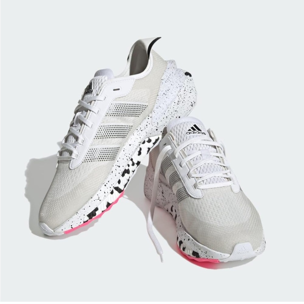 Adidas unisex Avryn Sneaker, White/Lucid Pink, 7.5 US Men 8.5 US Women